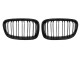 Καρδιές Μάσκας Για Bmw 1 F20 / F21 11-15 M4 Look Με Διπλή Γρίλια Μαύρο Γυαλιστερό 2 Τεμάχια