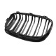 Καρδιές Μάσκας Για Bmw 1 F20 / F21 11-15 M4 Look Με Διπλή Γρίλια Μαύρο Γυαλιστερό 2 Τεμάχια