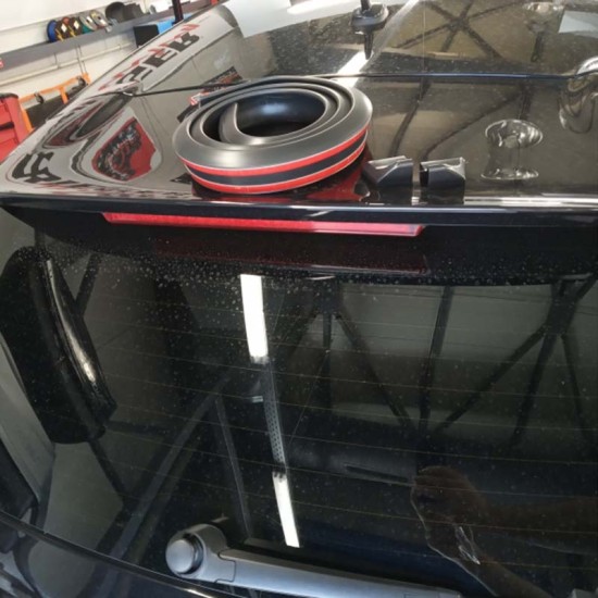 Αεροτομή Πορτ Παγκάζ Universal Lipspoiler Μαύρη 145x3.4cm Από Abs Πλαστικό (Soft)