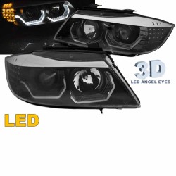 Μπροστινά Φανάρια Set Για Bmw 3 E90 / E91 05-08 3D LED Angel Eyes & Led Φλας Μαύρα H7/H1 Reliable Auto Parts RSD-100314BE Μπροστινά Φανάρια Set Για Bmw 3 E90 / E91 05-08 3D LED Angel Eyes & Led Φλας Μαύρα H7/H1 Reliable Auto Parts RSD-100314BE