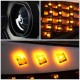 Μπροστινά Φανάρια Set Για Bmw 3 E90 / E91 05-08 3D LED Angel Eyes & Led Φλας Μαύρα H7/H1 Reliable Auto Parts RSD-100314BE
