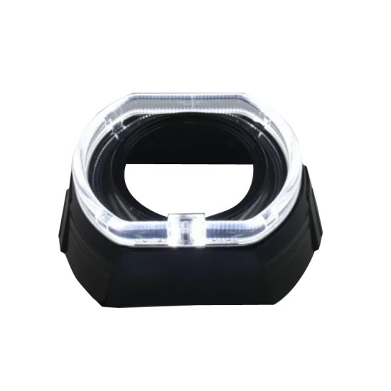 Καπάκι Για Προτζέκτορα 2.5" & 3.0" Bmw M4 Look 4D Με Led Angel Eyes Μαύρο 1 Τεμάχιο