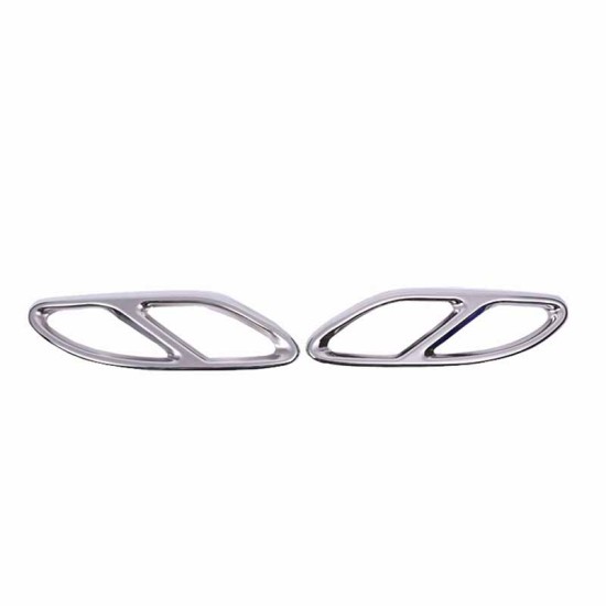 Καπάκια Χρωμίου Για Μπούκες Εξάτμισης Amg Look Για Mercedes-Benz W212 FL W166 C292 W117 W205 X253 W253 2 Τεμάχια