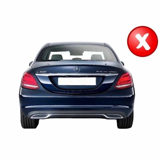 Καπάκια Χρωμίου Για Μπούκες Εξάτμισης Amg Look Για Mercedes-Benz W212 FL W166 C292 W117 W205 X253 W253 2 Τεμάχια