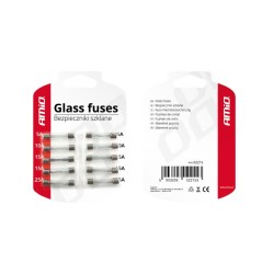 Ασφάλειες Αυτοκινήτου Γυάλινες Σετ 10 Τεμάχια Amio Ασφάλειες Αυτοκινήτου Γυάλινες Σετ 10 Τεμάχια Amio