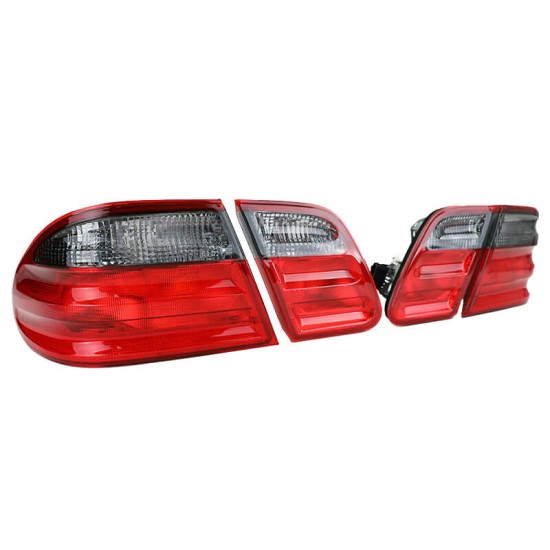 Πισινά Φανάρια Set Για Mercedes-Benz E-Class W210 95-02 Κόκκινο/Φιμέ Depo