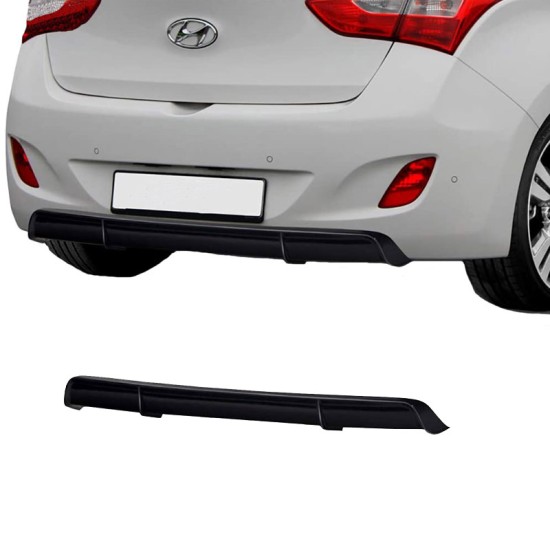 Diffuser Πίσω Προφυλακτήρα Για Hyundai i30 GD mk2 11-17 Γυαλιστερό Μαύρο Από Abs Πλαστικό RDX 1 Τεμάχιο
