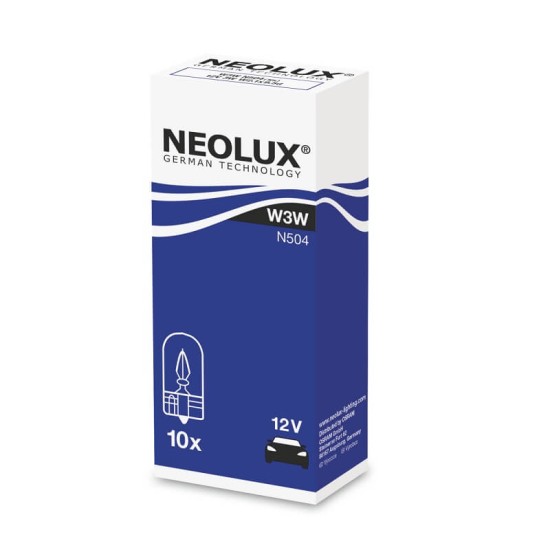 Λάμπα Αλογόνου T10 W3W 12V E2.1x9.5D Neolux By Osram N504 1 Τεμάχιο