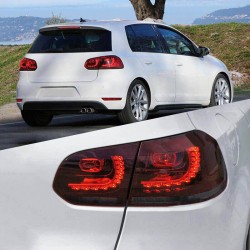 Πισινά Φανάρια Set Για Vw Golf VI (6) 08-12 Full Led GTI R20 Look Κόκκινο/Φιμέ VLand