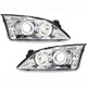 Μπροστινά Φανάρια Set Για Ford Mondeo 00-07 Angel Eyes & Led Χρωμίου H1/H1 With Motor JunYan