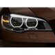 Μπροστινά Φανάρια Set Για Bmw X6 E71 08-15 4D Angel Eyes Full Led AFS Μαύρα Με Μοτέρ Carner