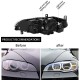 Μπροστινά Φανάρια Set Για Bmw X6 E71 08-15 4D Angel Eyes Full Led AFS Μαύρα Με Μοτέρ Carner