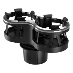 Ποτηροθήκη Διπλή Με Περιστρεφόμενη Βάση Μαύρη Νίκελ 22525