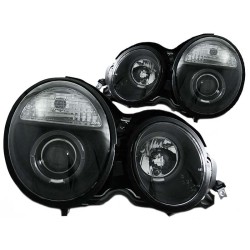 Μπροστινά Φανάρια Set Για Mercedes-Benz E-Class W210 95-99 Angel Eyes Μαύρα H7/H1 Manual Sonar Μπροστινά Φανάρια Set Για Mercedes-Benz E-Class W210 95-99 Angel Eyes Μαύρα H7/H1 Manual Sonar