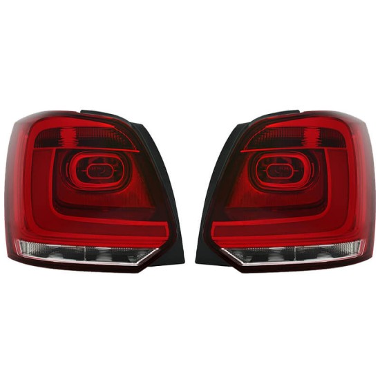 Πισινά Φανάρια Set Για Vw Polo 6R 09-14 Led Bar GTI Look Κόκκινο/Crystal Eagle Eyes