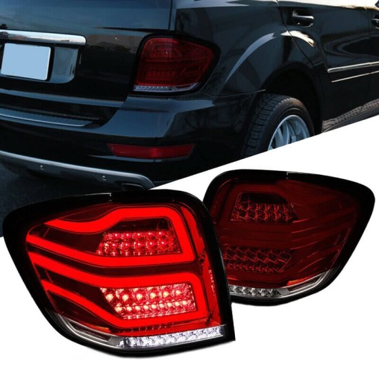 Πισινά Φανάρια Set Για Mercedes-Benz ML W164 09-11 Full Led Bar Κόκκινο/Φιμέ JunYan