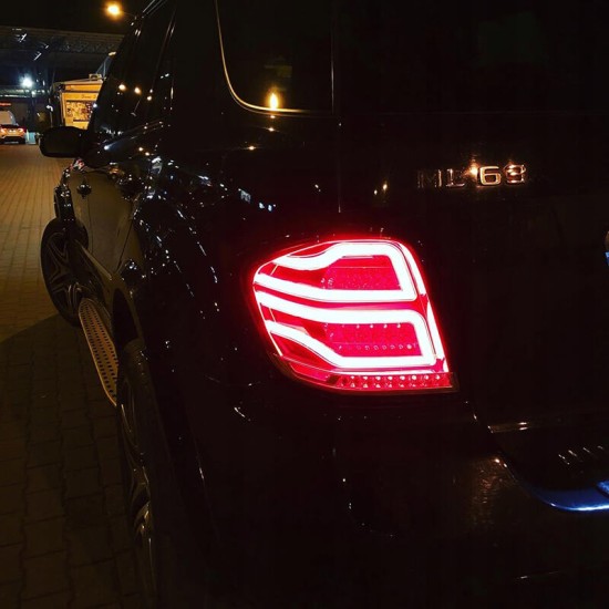 Πισινά Φανάρια Set Για Mercedes-Benz ML W164 09-11 Full Led Bar Κόκκινο/Φιμέ JunYan