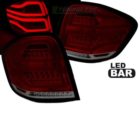 Πισινά Φανάρια Set Για Mercedes-Benz ML W164 09-11 Full Led Bar Κόκκινο/Φιμέ JunYan
