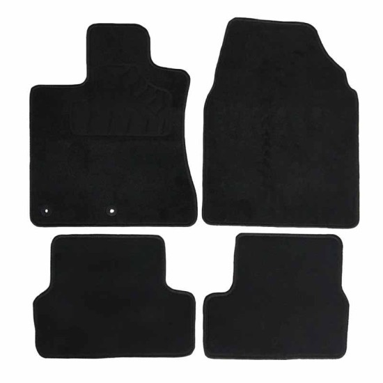 Πατάκια Αυτοκινήτου Μοκέτα Για Nissan Qashqai J10 2007-2014 Car+ Black 4 Pieces