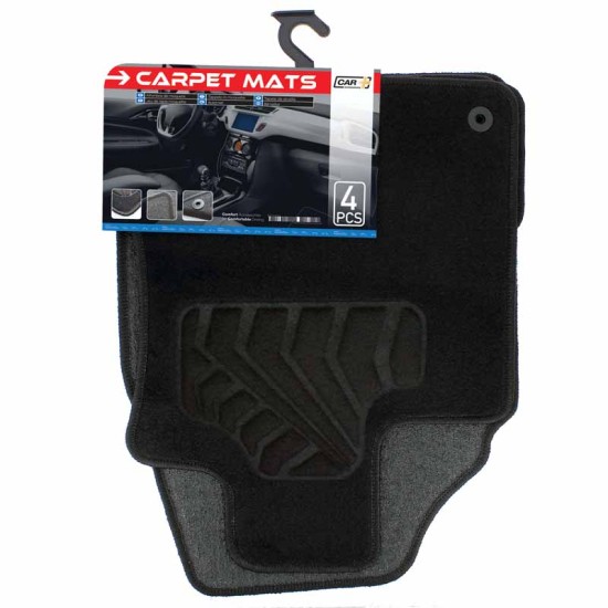 Πατάκια Αυτοκινήτου Μοκέτα Για Nissan Qashqai J10 2007-2014 Car+ Black 4 Pieces