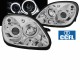 Μπροστινά Φανάρια Set Για Mercedes-Benz SLK R170 96-04 ccfl Angel Eyes Χρωμίου H1/H1 Manual Sonar