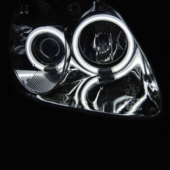 Μπροστινά Φανάρια Set Για Mercedes-Benz SLK R170 96-04 ccfl Angel Eyes Χρωμίου H1/H1 Manual Sonar