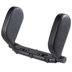 Πλαϊνά Μαξιλαράκια Προσκέφαλου / Υποστήριξης Λαιμού 36x24x13cm Μαύρα Pvc 1 Τεμάχιο