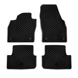 Πατάκια Αυτοκινήτου Για VW Polo ΑW 17+ / Audi A1 18+ / Seat Ibiza KJ 17+  / Arona KJ7 17+  / Skoda Fabia 21+ Μαύρο Gumarny Zubri 4 Τεμάχια