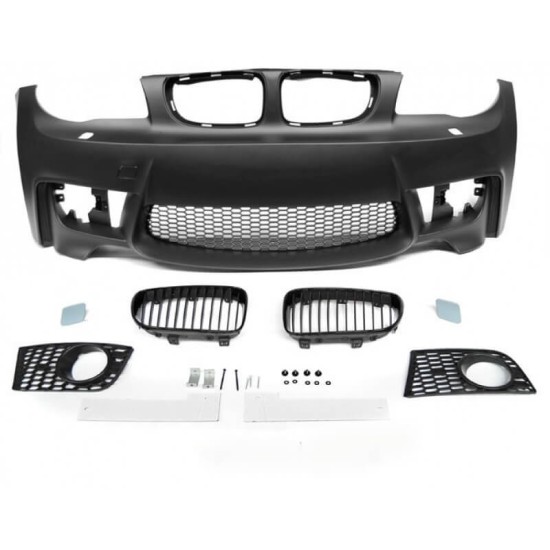 Μπροστινός Προφυλακτήρας Για Bmw 1 E81/82/87/88 04-13 1M Look Με Καρδιές Μάσκας