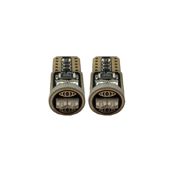 Λάμπες Led T10 12volt 6 Led Μπλε Canbus Auto GS 600360 2 Τεμάχια