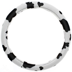 Κάλυμμα Tιμονιού ''Cow Style'' Άσπρο / Μαύρο Βελούδο Medium 37-39cm Κάλυμμα Tιμονιού ''Cow Style'' Άσπρο / Μαύρο Βελούδο Medium 37-39cm
