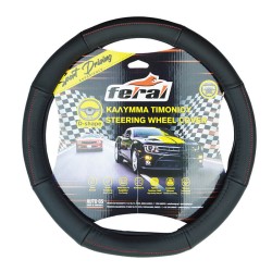 Κάλυμμα Τιμονιού Αυτοκινήτου Δερματίνη Serius D Μαύρο Με Κόκκινη Ραφή Medium 38cm Κάλυμμα Τιμονιού Αυτοκινήτου Δερματίνη Serius D Μαύρο Με Κόκκινη Ραφή Medium 38cm