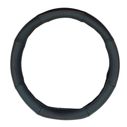 Κάλυμμα Τιμονιού Αυτοκινήτου Δερματίνη Serius D Μαύρο Με Κόκκινη Ραφή Medium 38cm Κάλυμμα Τιμονιού Αυτοκινήτου Δερματίνη Serius D Μαύρο Με Κόκκινη Ραφή Medium 38cm