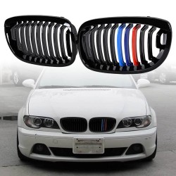 Καρδιές Μάσκας Για Bmw 3 E46 03-06 Coupe/Cabrio Tri-color / Μαύρο Γυαλιστερό 2 Τεμάχια Καρδιές Μάσκας Για Bmw 3 E46 03-06 Coupe/Cabrio Tri-color / Μαύρο Γυαλιστερό 2 Τεμάχια
