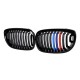 Καρδιές Μάσκας Για Bmw 3 E46 03-06 Coupe/Cabrio Tri-color / Μαύρο Γυαλιστερό 2 Τεμάχια
