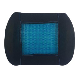 Ανατομικό-Ορθοπεδικό Μαξιλαράκι Μέσης Μemory Foam & Gel 38x35x10cm Μαύρο / Μπλε 1 Τμχ