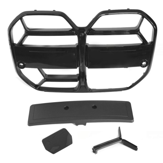 Καρδιές Μάσκας Για Bmw 4 G22 / G23 2020+ M4 CS Sport Μαύρο Γυαλιστερό 2 Τεμάχια