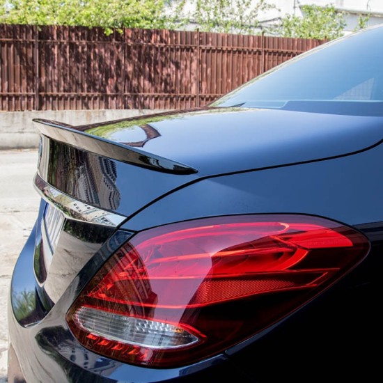Αεροτομή Πορτ Παγκάζ Για Mercedes-Benz C-Class W205 Sedan 14-21 Amg look Lipspoiler Γυαλιστερό Μαύρο Από Abs Πλαστικό