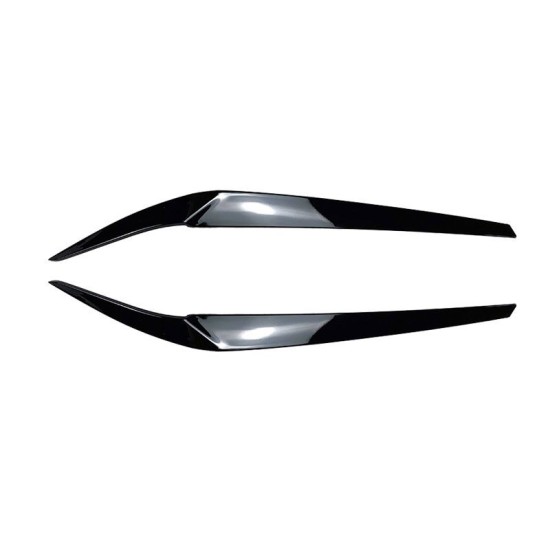 Φρυδάκια Μπροστινών Φαναριών Για Bmw 5 G30 / G31 2017-2020 Pre-LCI Βαμμένα Μάυρο Γυαλιστερό Χρώμα 2 Τεμάχια