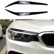Φρυδάκια Μπροστινών Φαναριών Για Bmw 5 G30 / G31 2017-2020 Pre-LCI Βαμμένα Μάυρο Γυαλιστερό Χρώμα 2 Τεμάχια