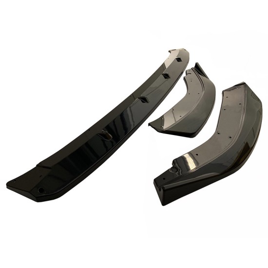 Μπροστινό Spoiler Για VW Golf VIII (8) 21+ Standard Έκδοση Μαύρο Χρώμα Από Abs Πλαστικό 3 Τεμάχια