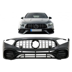 Μπροστινός Προφυλακτήρας Για Mercedes-Benz A-Class W177 Hatchback / V177 Sedan 18+ Amg A45 Look Με Μάσκα Panamericanal & Canards