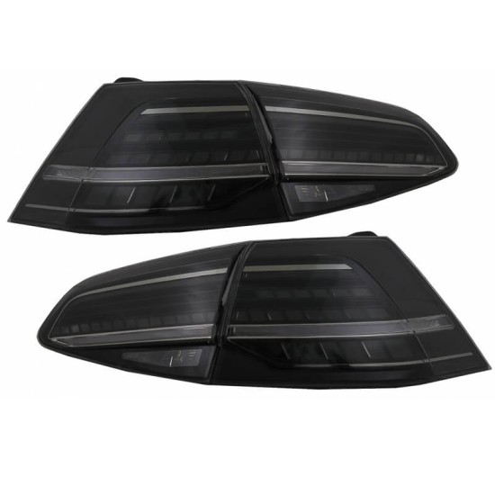 Πισινά Φανάρια Set Για Vw Golf VII 7 & 7.5 11-19 Led Bar Dynamic Facelift 7.5 GTI/R Look Φιμέ VLand