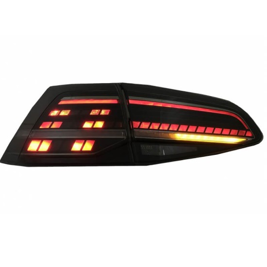 Πισινά Φανάρια Set Για Vw Golf VII 7 & 7.5 11-19 Led Bar Dynamic Facelift 7.5 GTI/R Look Φιμέ VLand