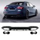 Diffuser Πίσω Προφυλακτήρα Για Mercedes-Benz A-Class W177 19+ Sedan Amg Look Με Μαύρες Μπούκες
