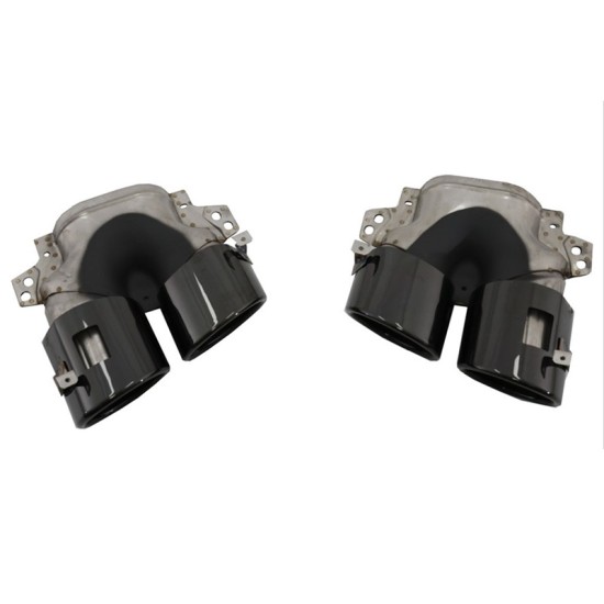 Diffuser Πίσω Προφυλακτήρα Για Mercedes-Benz A-Class W177 19+ Sedan Amg Look Με Μαύρες Μπούκες