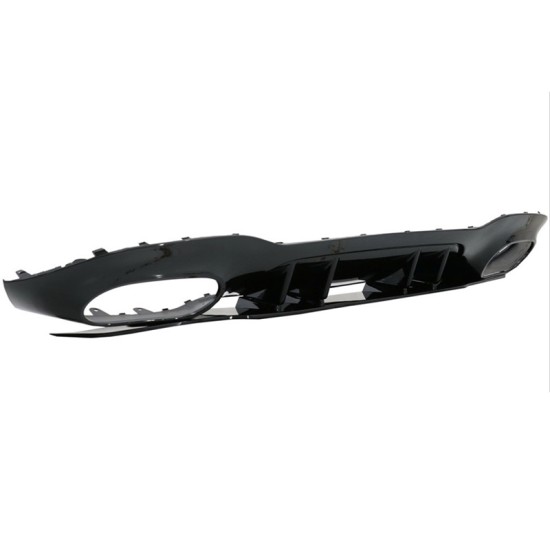 Diffuser Πίσω Προφυλακτήρα Για Mercedes-Benz A-Class W177 19+ Sedan Amg Look Με Μαύρες Μπούκες