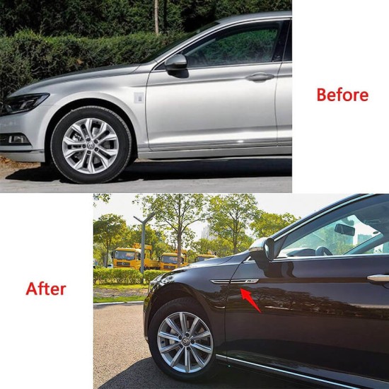 Αυτοκόλλητα Σήματα Φτερού / Πόρτας Για VW Tiguan / Passat R-Line 4 Τεμάχια