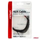 Καλώδιο Ήχου Πλεξούδα Aux Mini "Jack-Jack" 3.5mm 1m 1 Τεμάχιο Amio 03269