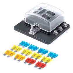 Ασφαλειοθήκη 6 Θέσεων Σετ Με 12 Ασφάλειες Amio 03039 Ασφαλειοθήκη 6 Θέσεων Σετ Με 12 Ασφάλειες Amio 03039